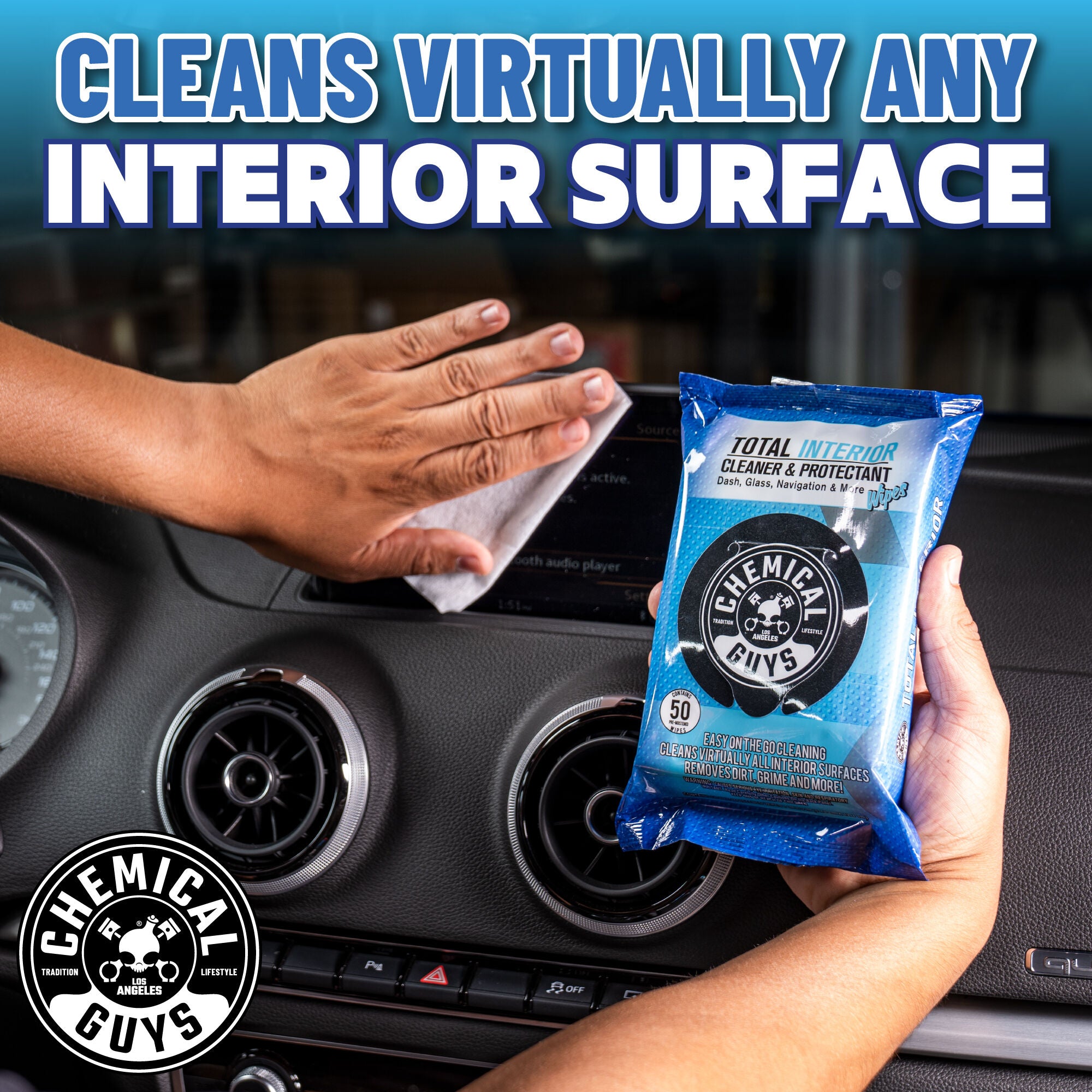 Total Interior Cleaner & Protectant Car Cleaning Wipes - Image 3