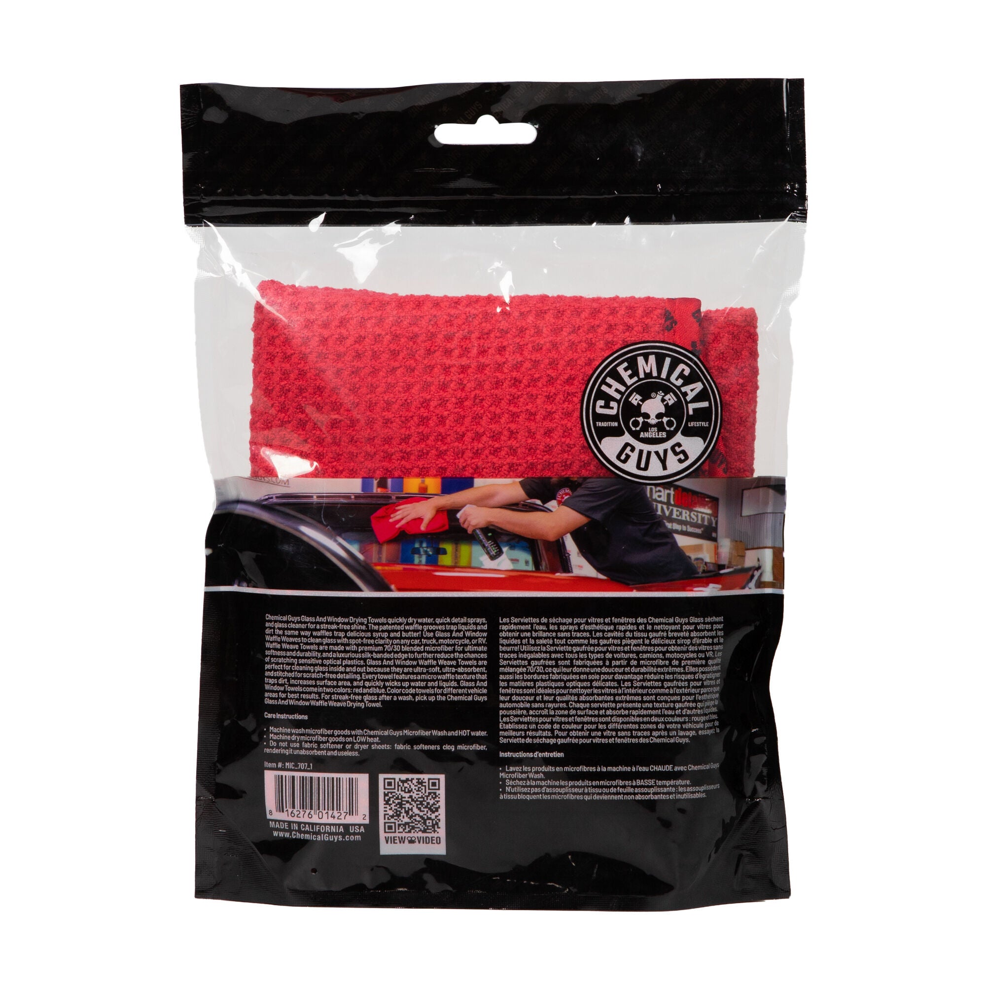 Waffle Weave Glass and Window Microfiber Towel - Image 6