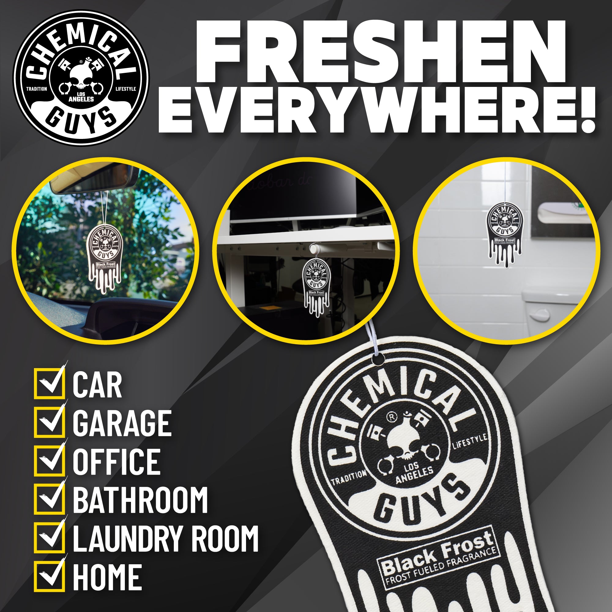 Black Frost Hanging Air Freshener Pack - Image 3
