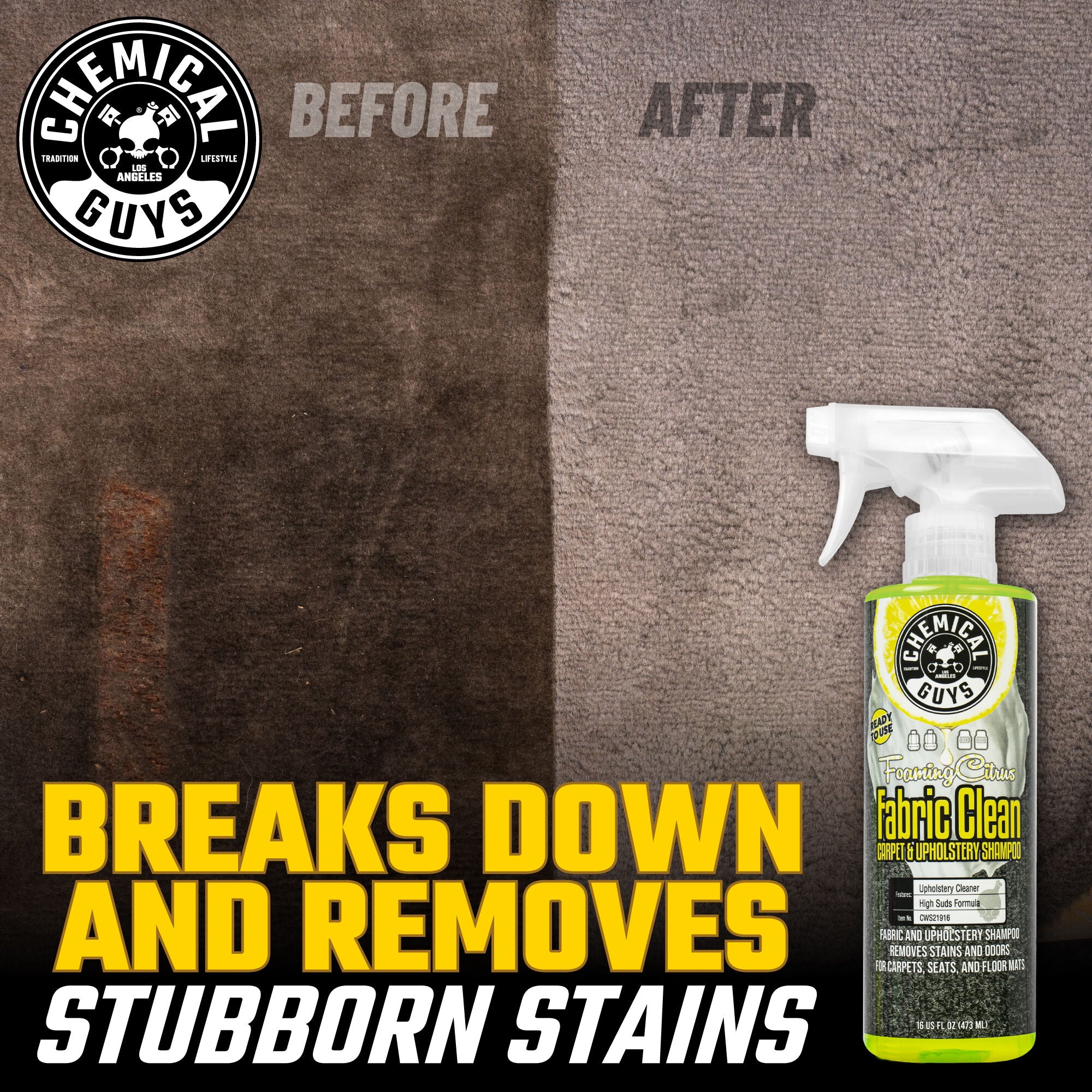 Foaming Citrus Fabric Clean Carpet & Upholstery Shampoo - Image 8
