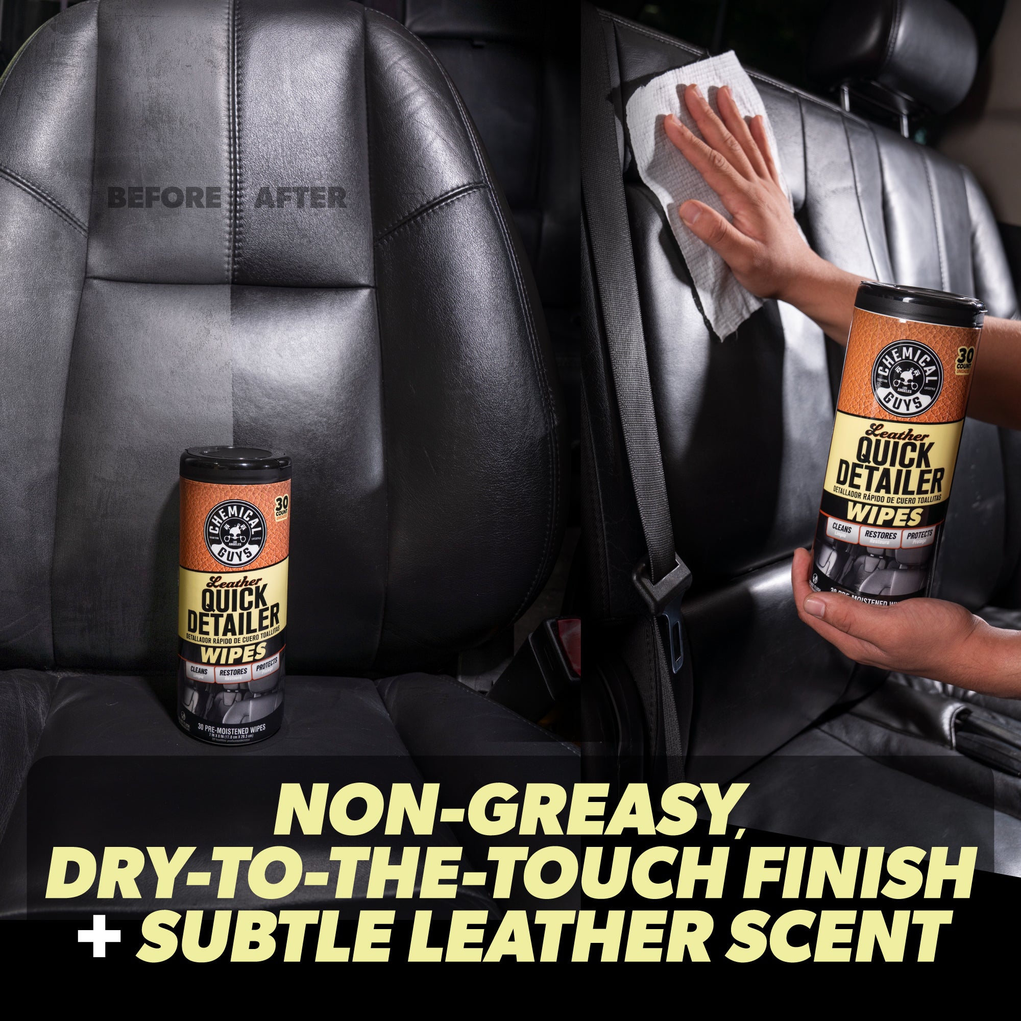 Leather Quick Detailer Wipes 3-Pack Kit - Image 4