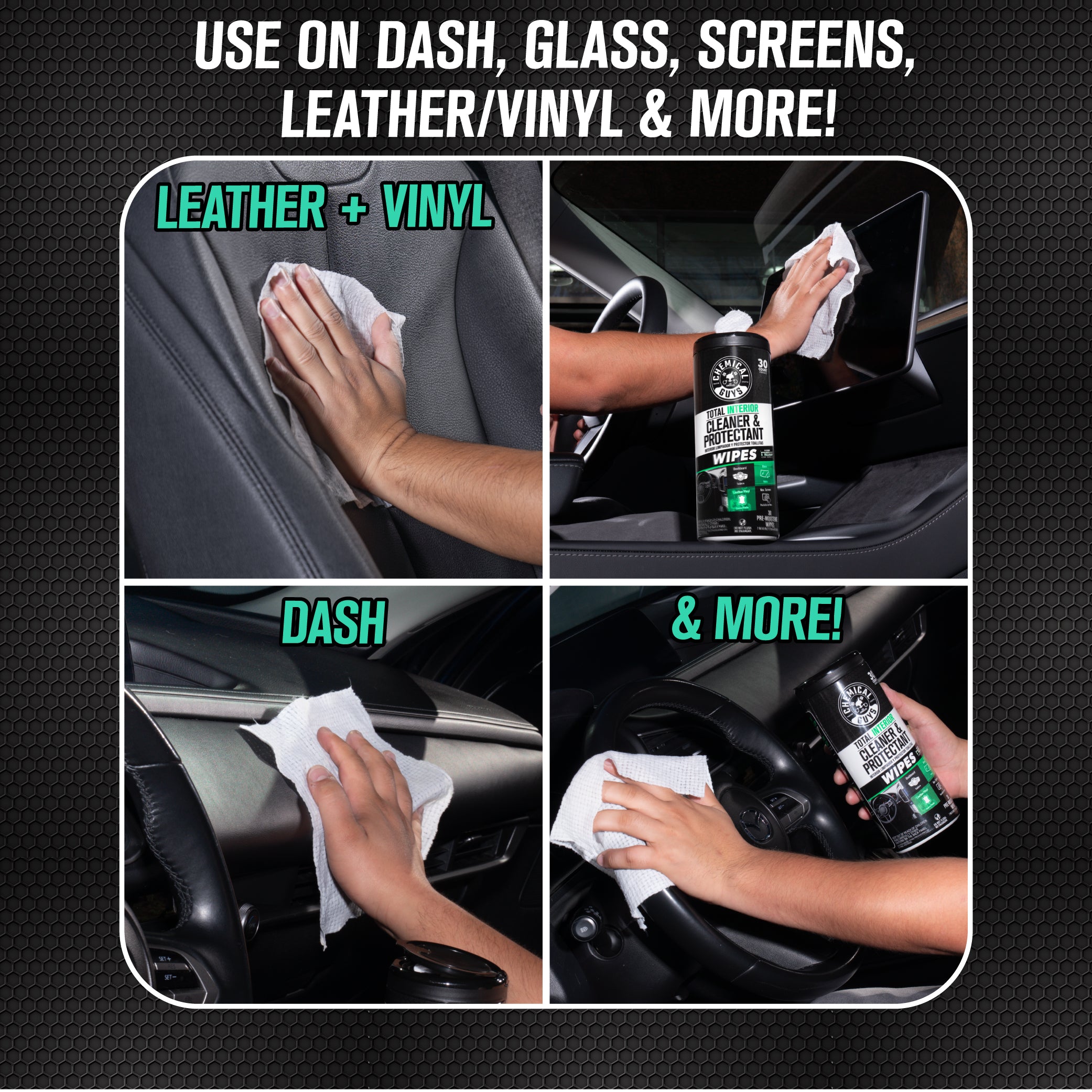Total Interior Cleaner & Protectant Canister Wipes - Image 12