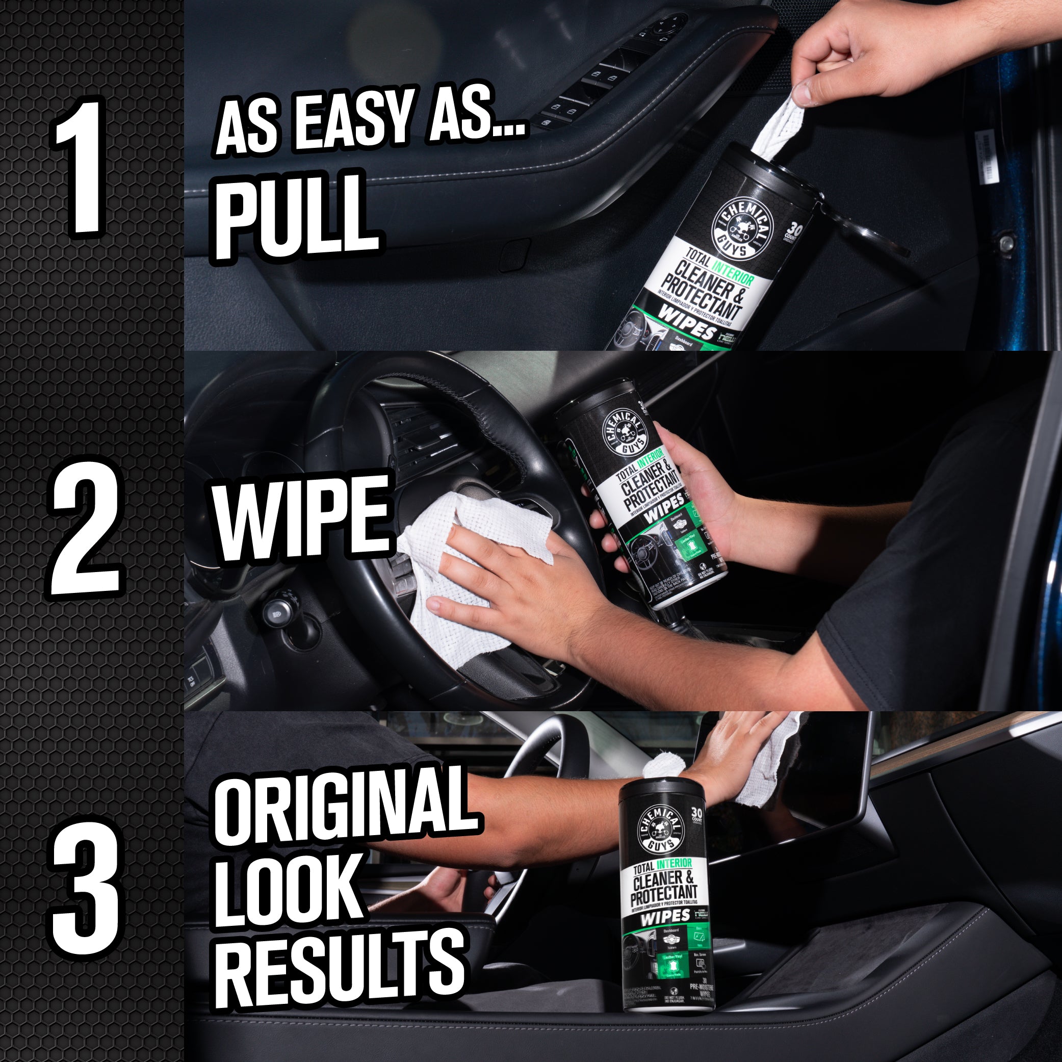 Total Interior Cleaner & Protectant Canister Wipes - Image 11